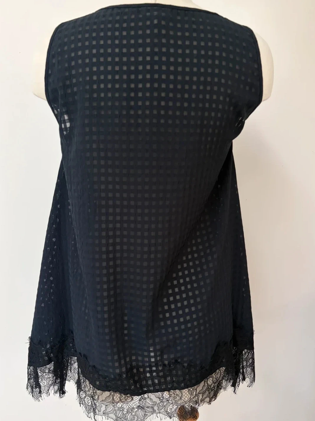 Top Twinset Le Coeur noir transparente encaje seda T36 – photo 2